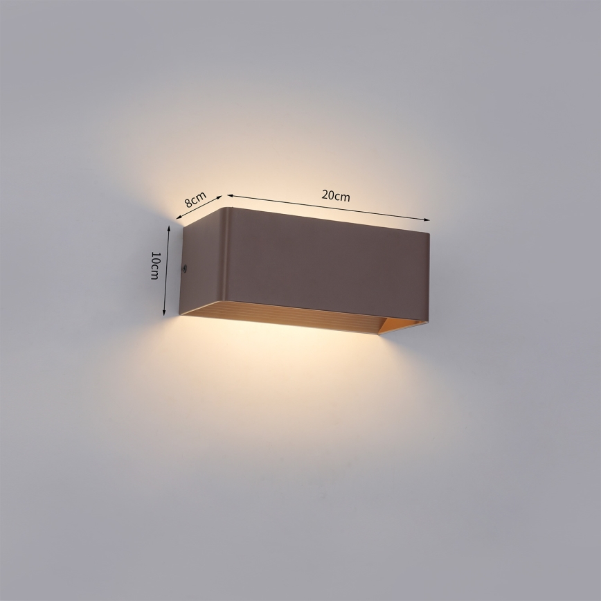 Brilagi - LED зовнішній настінний світильник DONNANI LED/7 Вт/230 В коричневий IP44
