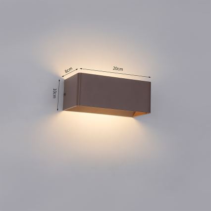 BRILAGI - LED зовнішній настінний світильник DONNANI LED/7W/230V 20 см коричневий IP44