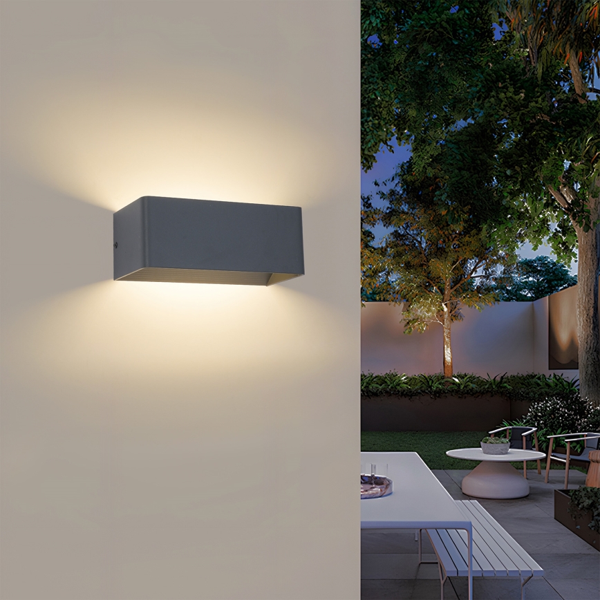 Brilagi - LED зовнішній настінний світильник DONNANI LED/7W/230V антрацит IP44