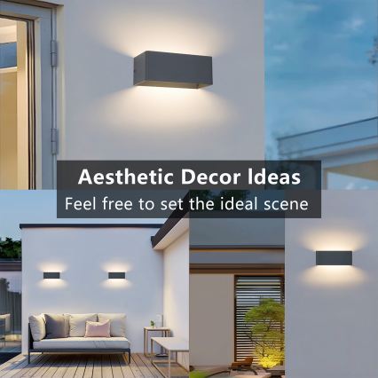 Brilagi - LED зовнішній настінний світильник DONNANI LED/7W/230V антрацит IP44