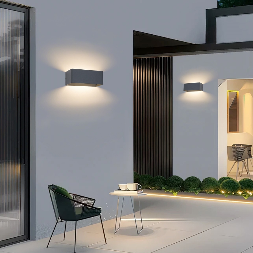 Brilagi - LED зовнішній настінний світильник DONNANI LED/7W/230V антрацит IP44