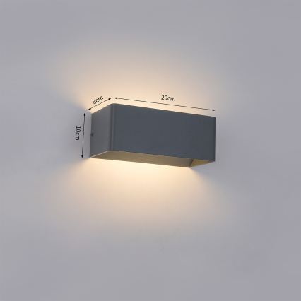 Brilagi - LED зовнішній настінний світильник DONNANI LED/7W/230V антрацит IP44