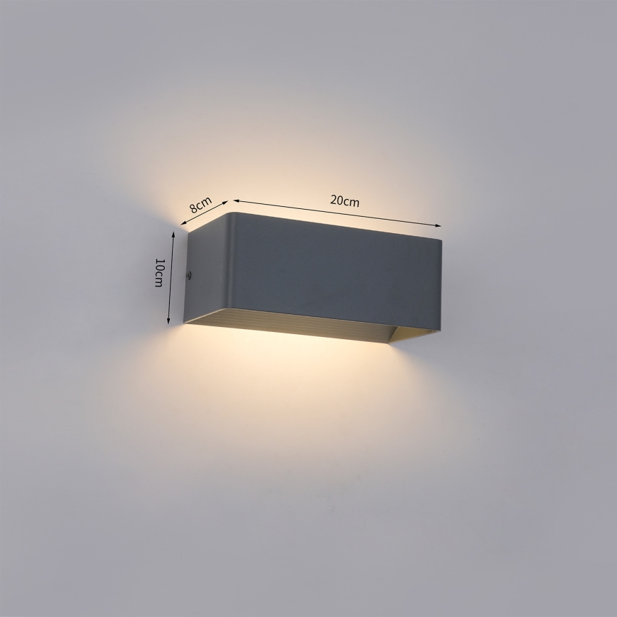 Brilagi - LED зовнішній настінний світильник DONNANI LED/7W/230V антрацит IP44
