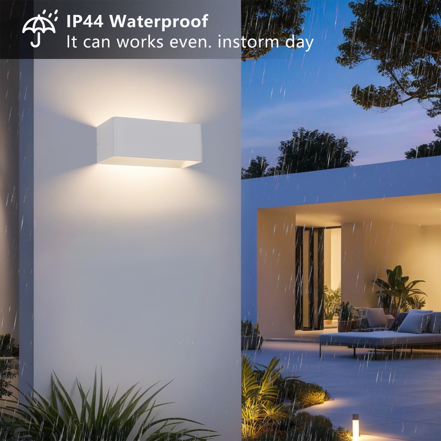 Brilagi - LED зовнішній настінний світильник DONNANI LED/7W/230V білий IP44