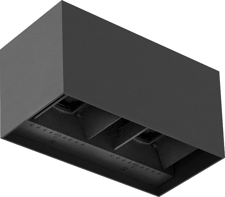 Brilagi - LED зовнішній настінний світильник DOUBLE CUBE LED/12W/230V антрацит IP65
