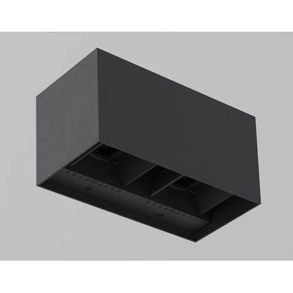 Brilagi - LED зовнішній настінний світильник DOUBLE CUBE LED/12W/230V антрацит IP65