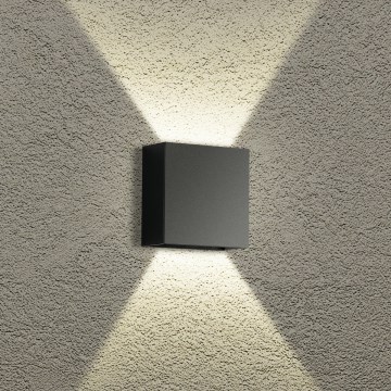Brilagi - LED зовнішній настінний світильник DOUBLERAY LED/4W/230V чорний IP65