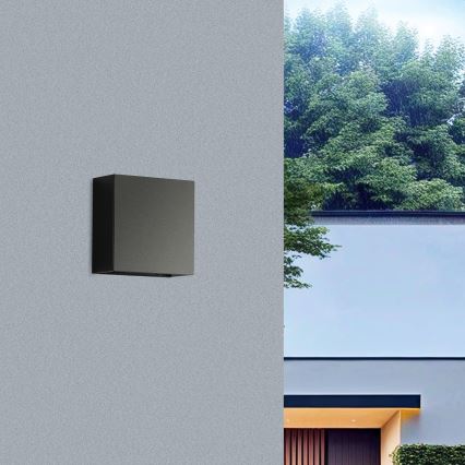 Brilagi - LED зовнішній настінний світильник DOUBLERAY LED/4W/230V чорний IP65