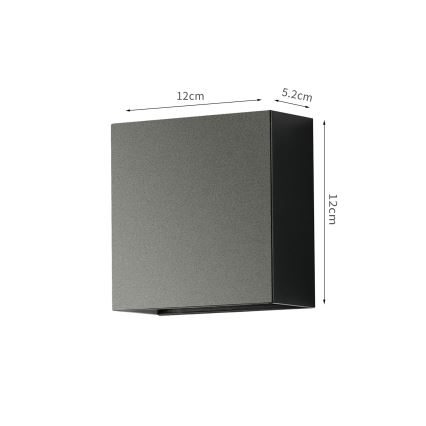 Brilagi - LED зовнішній настінний світильник DOUBLERAY LED/4W/230V чорний IP65