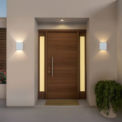 Brilagi - LED зовнішній настінний світильник DOUBLERAY LED/6W/230V білий IP54