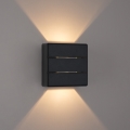 Brilagi - LED зовнішній настінний світильник DOUBLERAY LINE LED/6W/230V чорний IP54