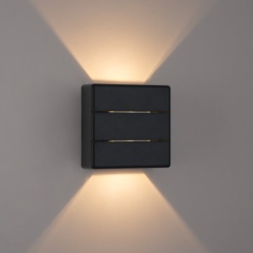 Brilagi - LED зовнішній настінний світильник DOUBLERAY LINE LED/6W/230V чорний IP54