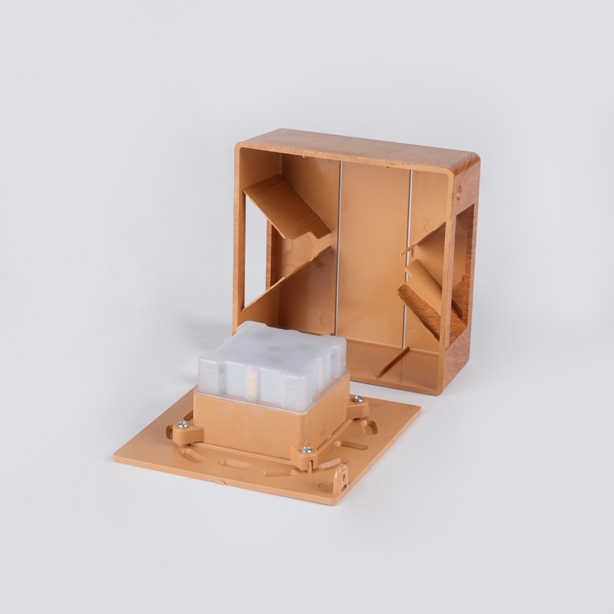 Brilagi - LED зовнішній настінний світильник DOUBLERAY LINE LED/6W/230V декор під дерево IP54