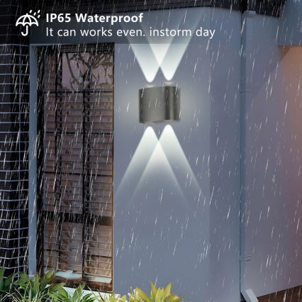 Brilagi - LED зовнішній настінний світильник FLAREBOX LED/4W/230V антрацит IP65