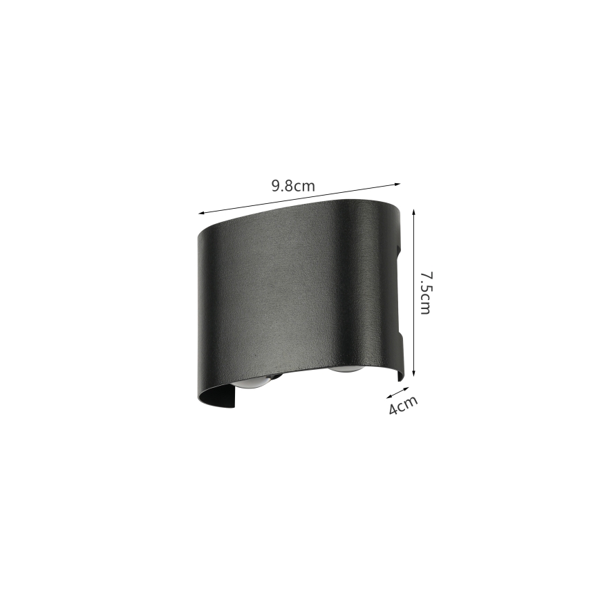 Brilagi - LED зовнішній настінний світильник FLAREBOX LED/4W/230V чорний IP65