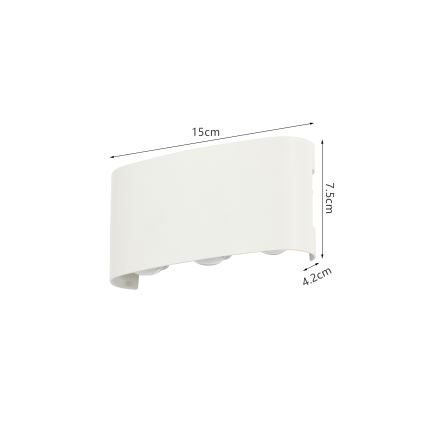 Brilagi - LED зовнішній настінний світильник FLAREBOX LED/6W/230V білий IP65