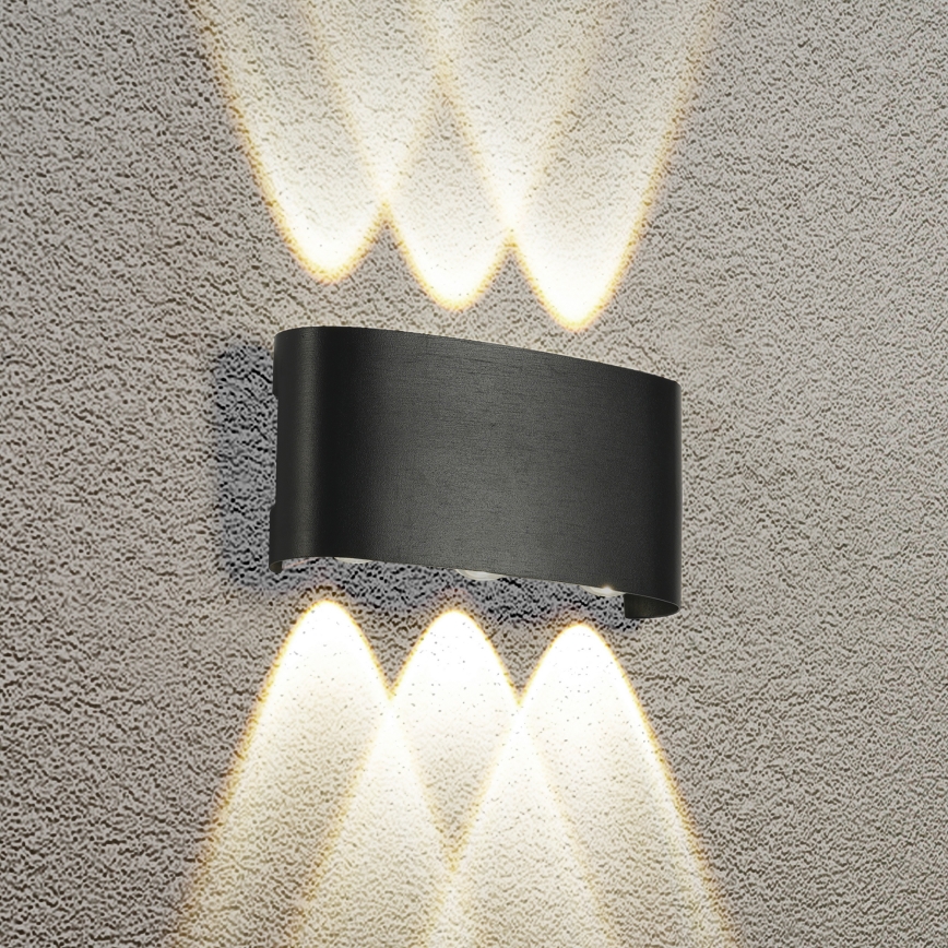 Brilagi - LED зовнішній настінний світильник FLAREBOX LED/6W/230V чорний IP65