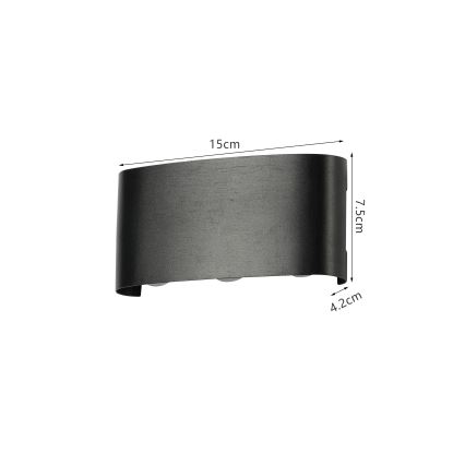 Brilagi - LED зовнішній настінний світильник FLAREBOX LED/6W/230V чорний IP65