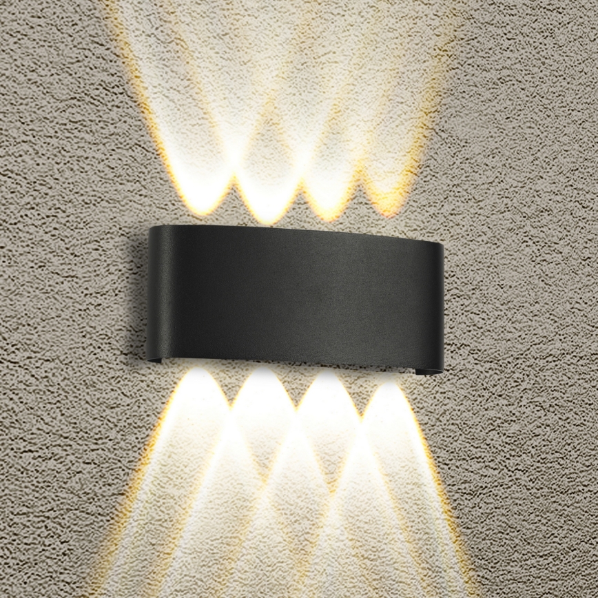 Brilagi - LED зовнішній настінний світильник FLAREBOX LED/8W/230V чорний IP65