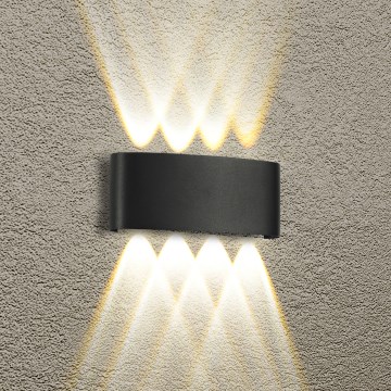 Brilagi - LED зовнішній настінний світильник FLAREBOX LED/8W/230V чорний IP65