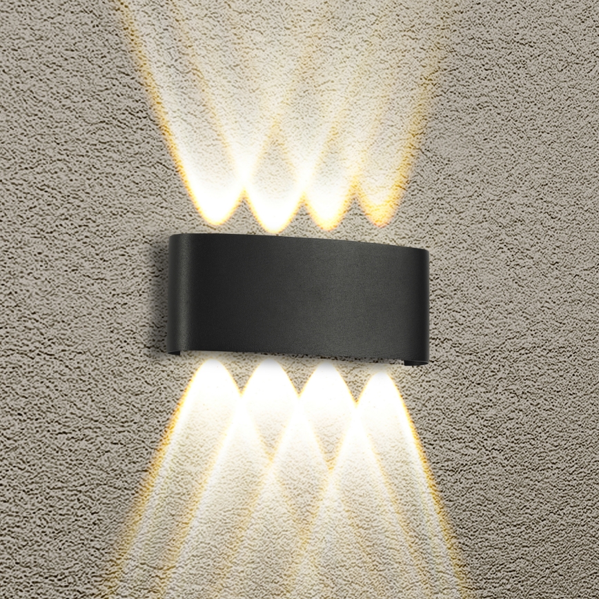 Brilagi - LED зовнішній настінний світильник FLAREBOX LED/8W/230V чорний IP65
