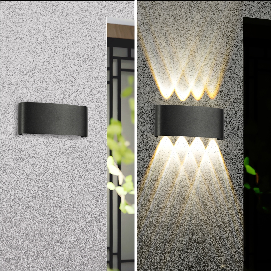 Brilagi - LED зовнішній настінний світильник FLAREBOX LED/8W/230V чорний IP65