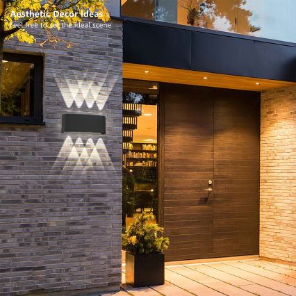 Brilagi - LED зовнішній настінний світильник FLAREBOX LED/8W/230V чорний IP65