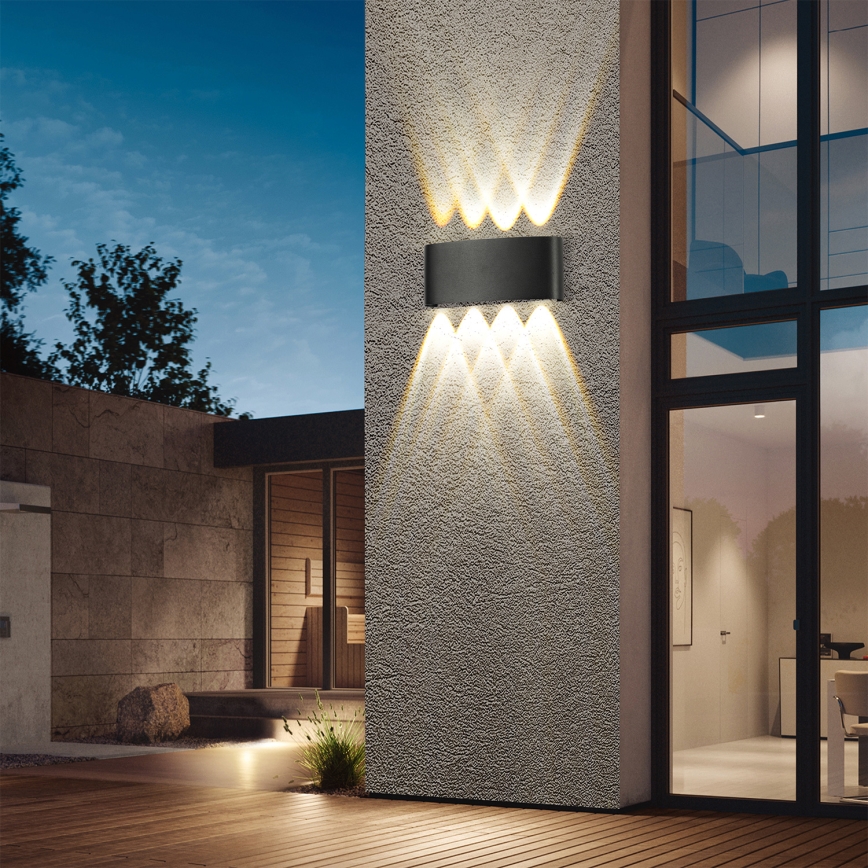 Brilagi - LED зовнішній настінний світильник FLAREBOX LED/8W/230V чорний IP65