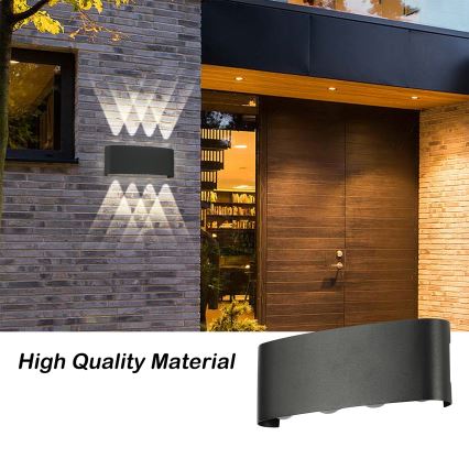 Brilagi - LED зовнішній настінний світильник FLAREBOX LED/8W/230V чорний IP65