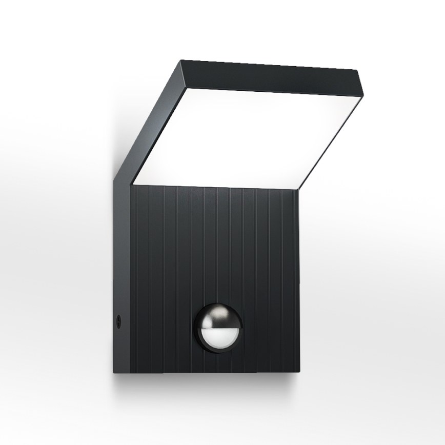 Brilagi - LED зовнішній настінний світильник з датчиком RIANO LED/8W/230V антрацит IP65