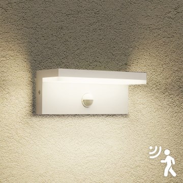 Brilagi - LED зовнішній настінний світильник із датчиком TESSI LED/10W/230V білий IP54