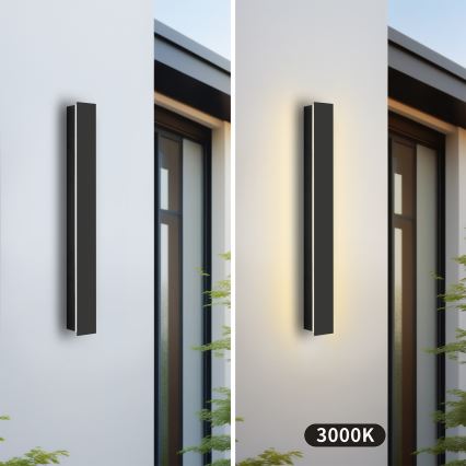 Brilagi - LED зовнішній настінний світильник LINEAR LED/12W/230V 3000K IP65 50 см чорний