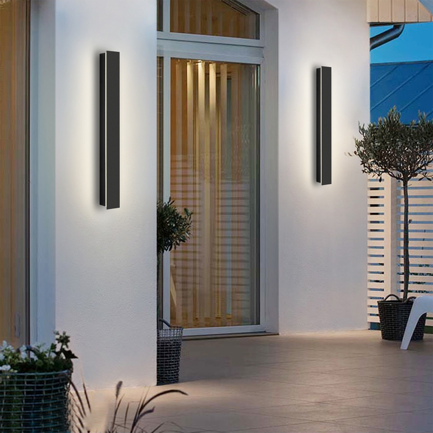 Brilagi - LED зовнішній настінний світильник LINEAR LED/12W/230V 3000K IP65 50 см чорний