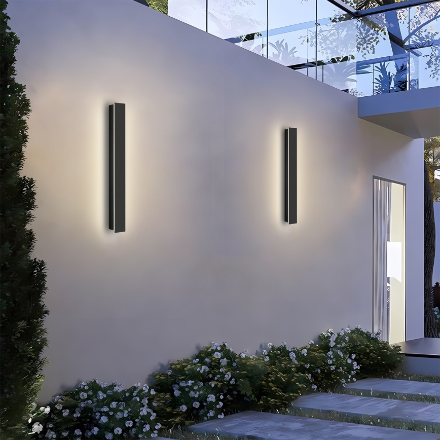 Brilagi - LED зовнішній настінний світильник LINEAR LED/12W/230V 3000K IP65 50 см чорний