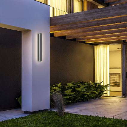 Brilagi - зовнішній настінний світильник LINEAR LED, 12 Вт, 230 В, 4000 К, IP65, 50 см, антрацит