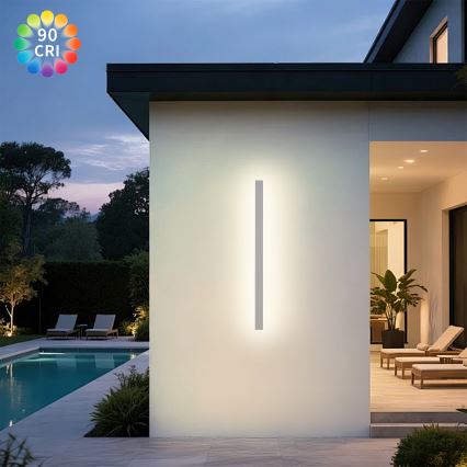 Brilagi - LED зовнішній настінний світильник LINEAR LED/22W/230V 3000K IP65 100 см білий CRI 90