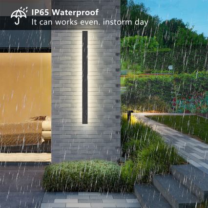 Брілагі - LED зовнішній настінний світильник LINEAR LED/22Вт/230В 3000К IP65 100 см антрацит