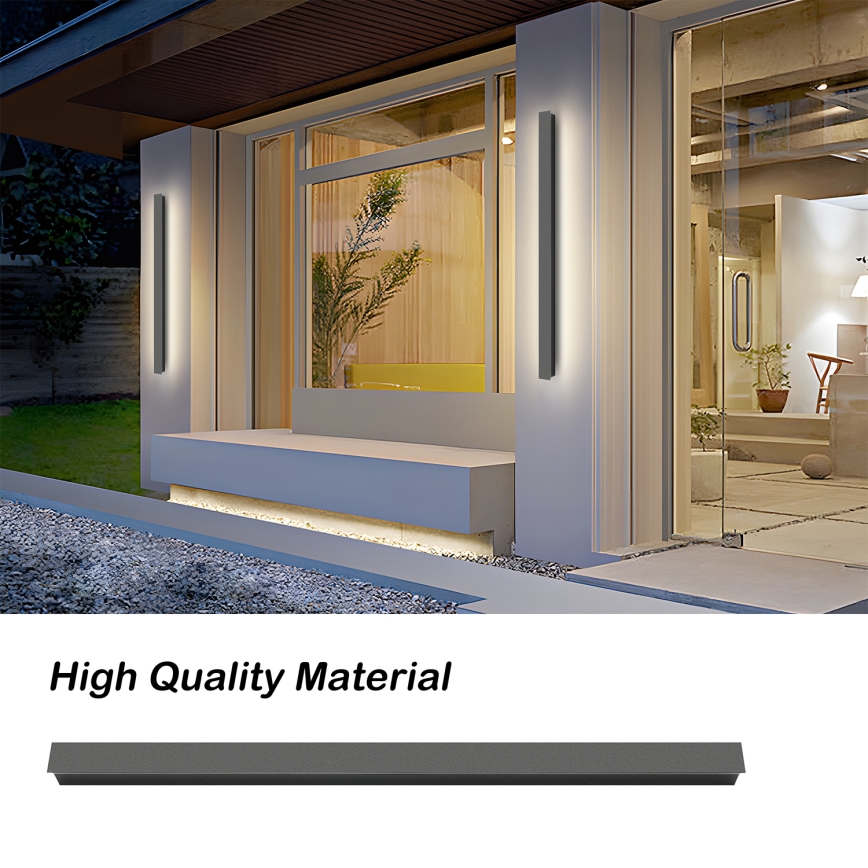 Брілагі - LED зовнішній настінний світильник LINEAR LED/22Вт/230В 3000К IP65 100 см антрацит