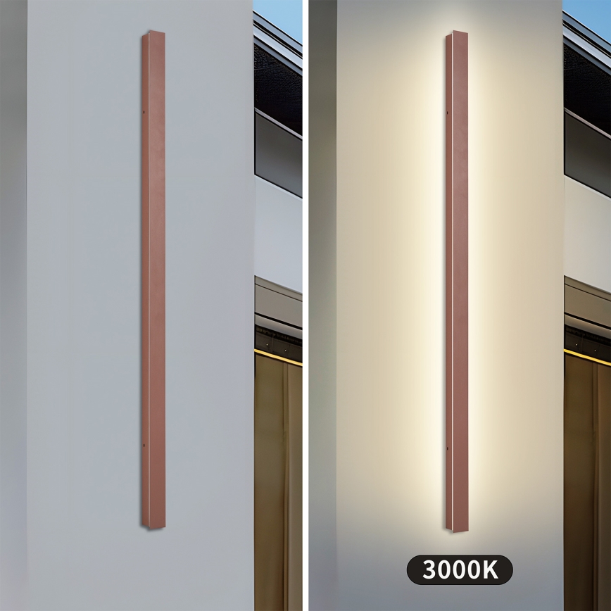 Brilagi - Зовнішній настінний LED‑світильник LINEAR LED/32W/230V 3000K IP65 140 см коричневий CRI 90