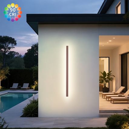 Brilagi - Зовнішній настінний LED‑світильник LINEAR LED/32W/230V 3000K IP65 140 см коричневий CRI 90