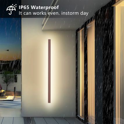 Brilagi - Зовнішній настінний LED‑світильник LINEAR LED/32W/230V 3000K IP65 140 см коричневий CRI 90