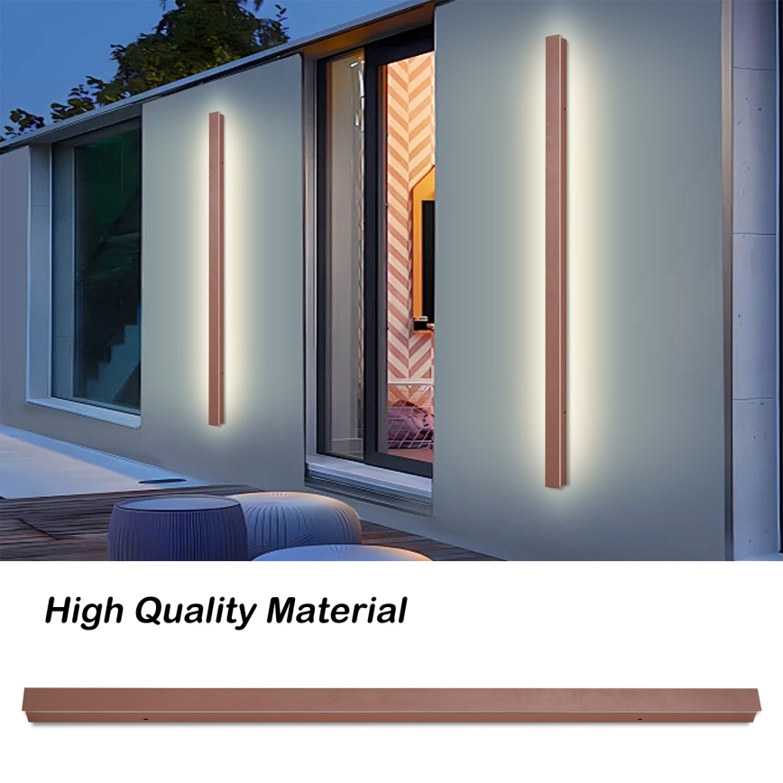 Brilagi - Зовнішній настінний LED‑світильник LINEAR LED/32W/230V 3000K IP65 140 см коричневий CRI 90