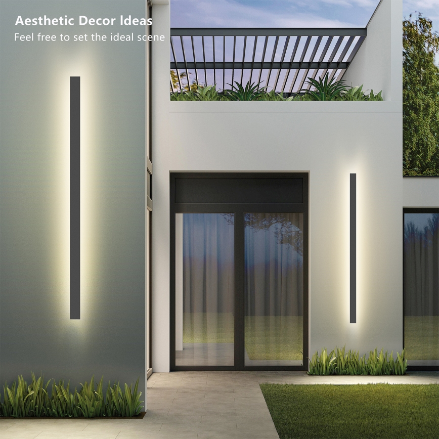 Brilagi - Зовнішній настінний світильник LINEAR LED/32 Вт/230 В 3000 К IP65 140 см антрацит