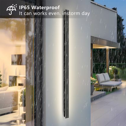 Brilagi - LED зовнішній настінний світильник LINEAR LED/32W/230V 3000K IP65 140 cm чорний CRI 90
