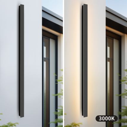 Brilagi - LED-зовнішній настінний світильник LINEAR LED/32 Вт/230 В 3000K IP65 140 см чорний