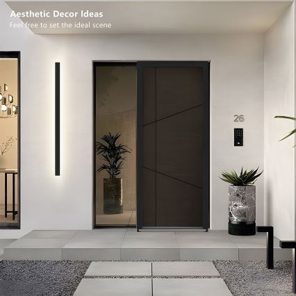 Brilagi - LED зовнішній настінний світильник LINEAR LED/32W/230V 4000K IP65 140 cm чорний CRI 90