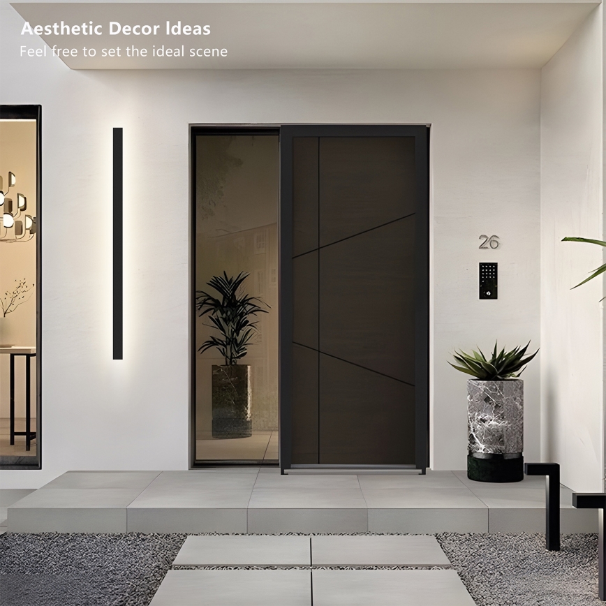 Brilagi - LED зовнішній настінний світильник LINEAR LED/32W/230V 4000K IP65 140 cm чорний CRI 90