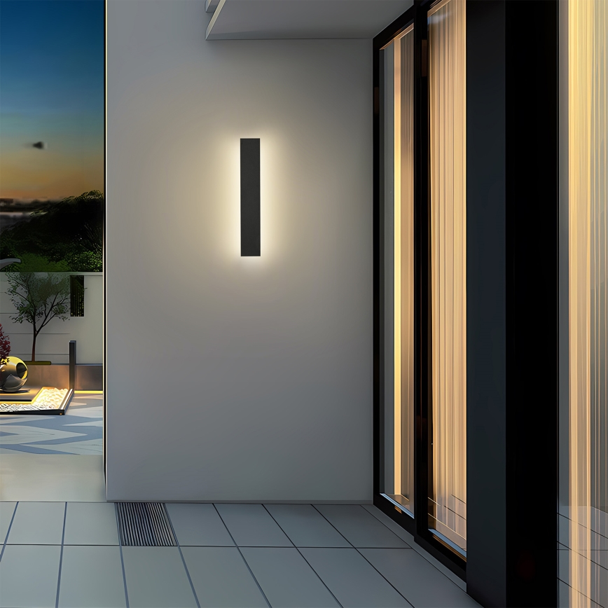 Brilagi - LED зовнішній настінний світильник LINEAR LED/8W/230V 3000K IP65 30 cm чорний