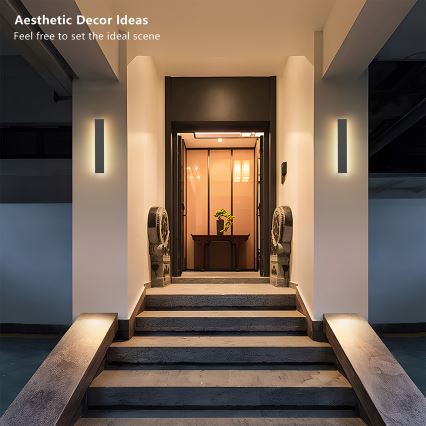 Brilagi - LED зовнішній настінний світильник LINEAR LED/8 Вт/230 В 4000K IP65 30 см антрацит CRI 90