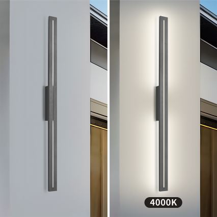 Brilagi - LED зовнішній настінний світильник LINEO LED/24W/230V 4000K IP65 100 см антрацит